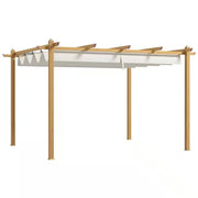10 Ft. X 13 Ft. Cream White Aluminum, Polyester Pergola