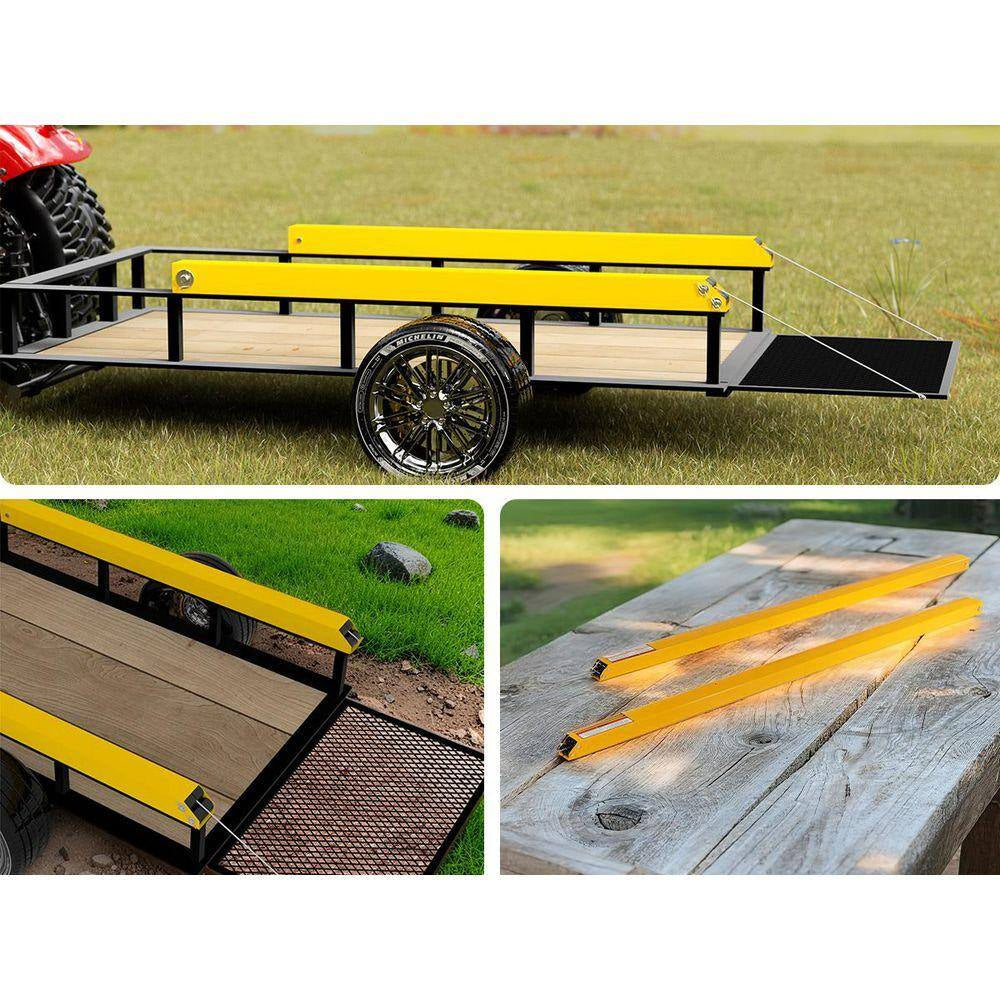 Tailgate Utility Trailer Gate Liftgate Ramp Lift 2-Sided Lift Assist System Fit for Open Trailers Tailgate Yellow