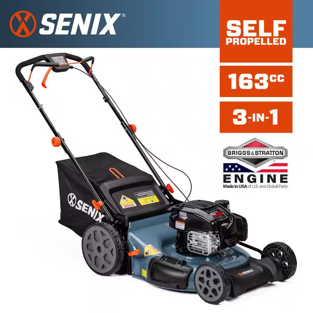 21 In. 140Cc 4-Cycle Briggs and Stratton Gas Self-Propelled Lawn Mower with 3-In-1 Bagging, Mulching, Side Discharge