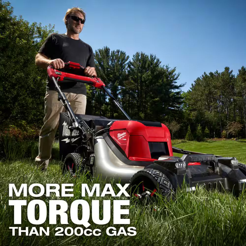 M18 FUEL Brushless Cordless 21 In. Walk behind Dual Battery Self-Propelled Mower W/(2) 12.0Ah FORGE Battery and Charger