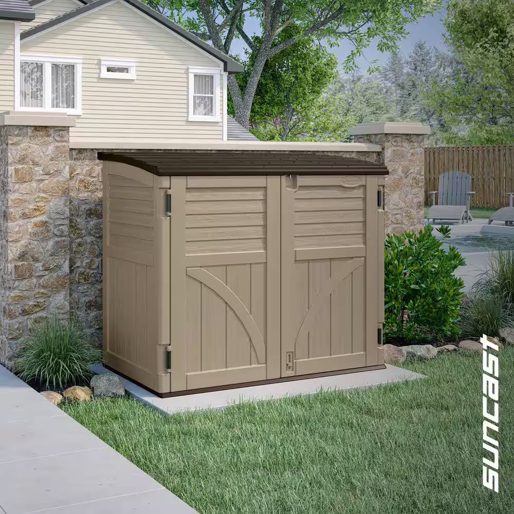 2 Ft. 8 In. X 4 Ft. 5 In. X 3 Ft. 9.5 In. Resin Horizontal Storage Shed