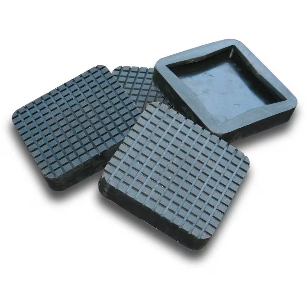 Replacement Polyurethane Square Lift Pad for 2 Post Car Lifts with up to 10000 Lb. Capacity, Slip Over, Set of 4