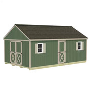 Shedquarters 12 Ft. X 20 Ft. Wood Shed Kit with Barn Doors, Extra Walk-In Door and Fortressfloor (240 Sq. Ft.)