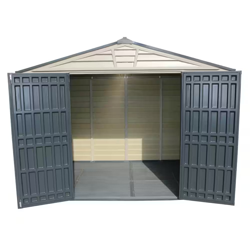 Storemax 10 Ft. X 8 Ft. Gray Vinyl Storage Plastic Shed 85 Sq. Ft.
