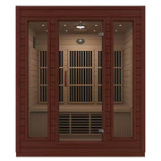 S12HD Series 3-Person Indoor Hemlock Wooden Infrared Sauna with Carbon FAR, LED Touch and Control Panel