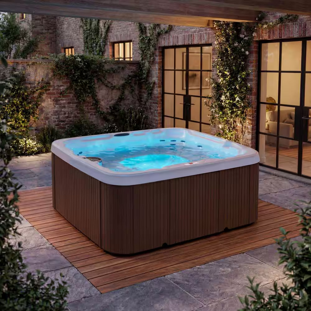 LS450DX 7-Person 22-Jet 110V Plug and Play Spa with Waterfall