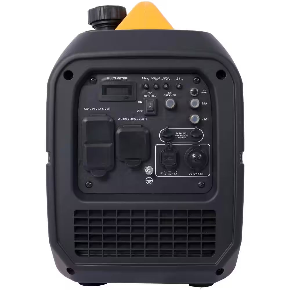 3500 Watt Portable Inverter Gas Powered Generator with CO SENSOR for Home Backup Power, Outdoor Camping, RV and Trailer