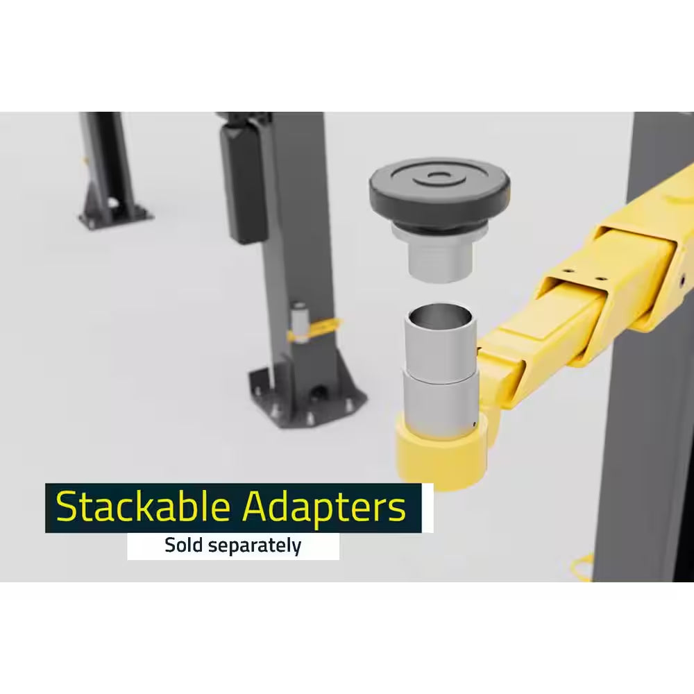 10APX-181 2-Post Vehicle Lift 10,000 Lb Capacity-Adaptable Clearfloor with Adjustable Width and 220V Power Unit Included