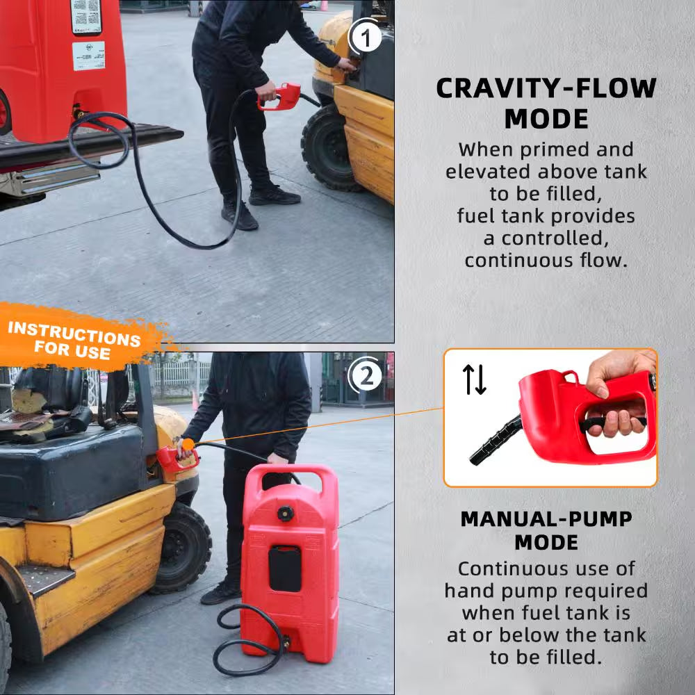 15 Gallon Gas Caddy with Wheels, Fuel Transfer Tank Gasoline Diesel Can for Automobiles ATV Car Mowers Tractors Boat