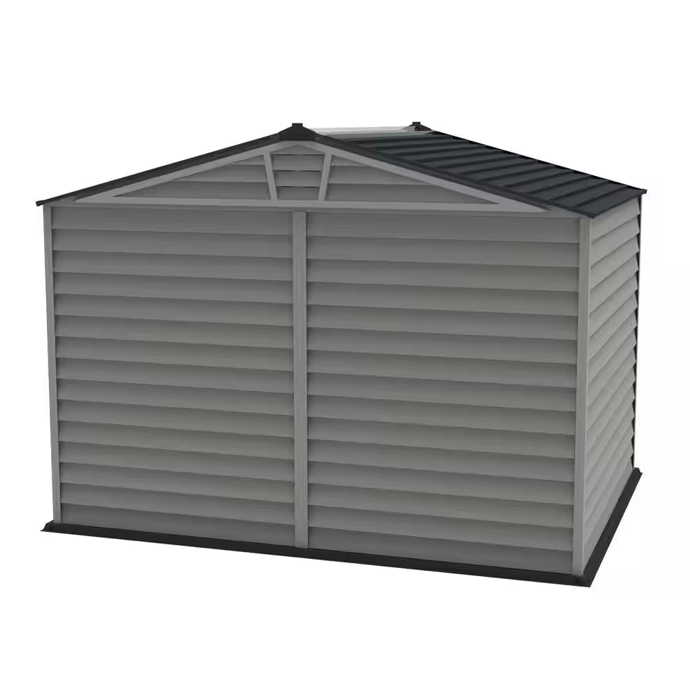 Storemax 10 Ft. X 8 Ft. Gray Vinyl Storage Plastic Shed 85 Sq. Ft.