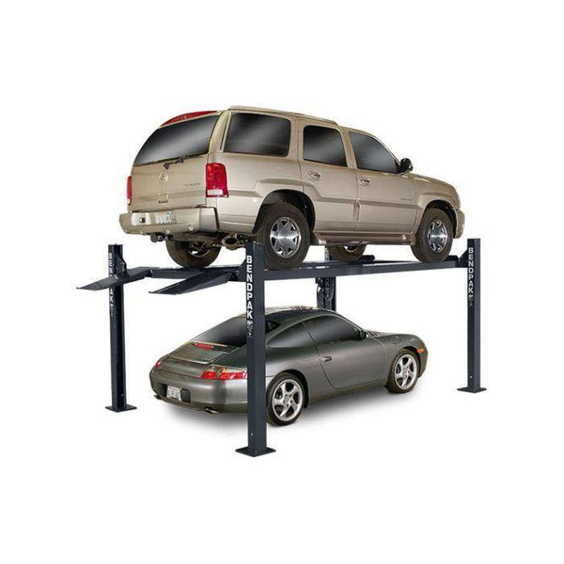 HD-7P 4 Post Car Lift 7000 Lbs. Capacity - Narrow-Width with 82 In. Max Rise with 220V Power Unit Included