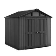 Stronghold 2.0 8 Ft. W X 8 Ft. D Resin Plastic Outdoor Storage Shed with Floor (64 Sq. Ft.) in Grey