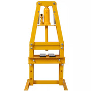 6-Ton Hydraulic Shop Press with Plates, Heavy-Duty A-Frame Garage Floor Press, Yellow
