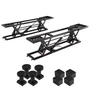 Car Lift, 25. 6 In. Max. Height, 5,000Lbs. Capacity Portable Car Lift, Extended-Length Plates, Heavy-Duty Carbon Steel