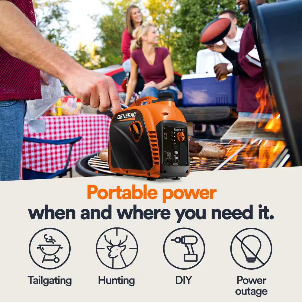 2500 Watt Recoil Start Gasoline Portable Generator Inverter W/ Cosense