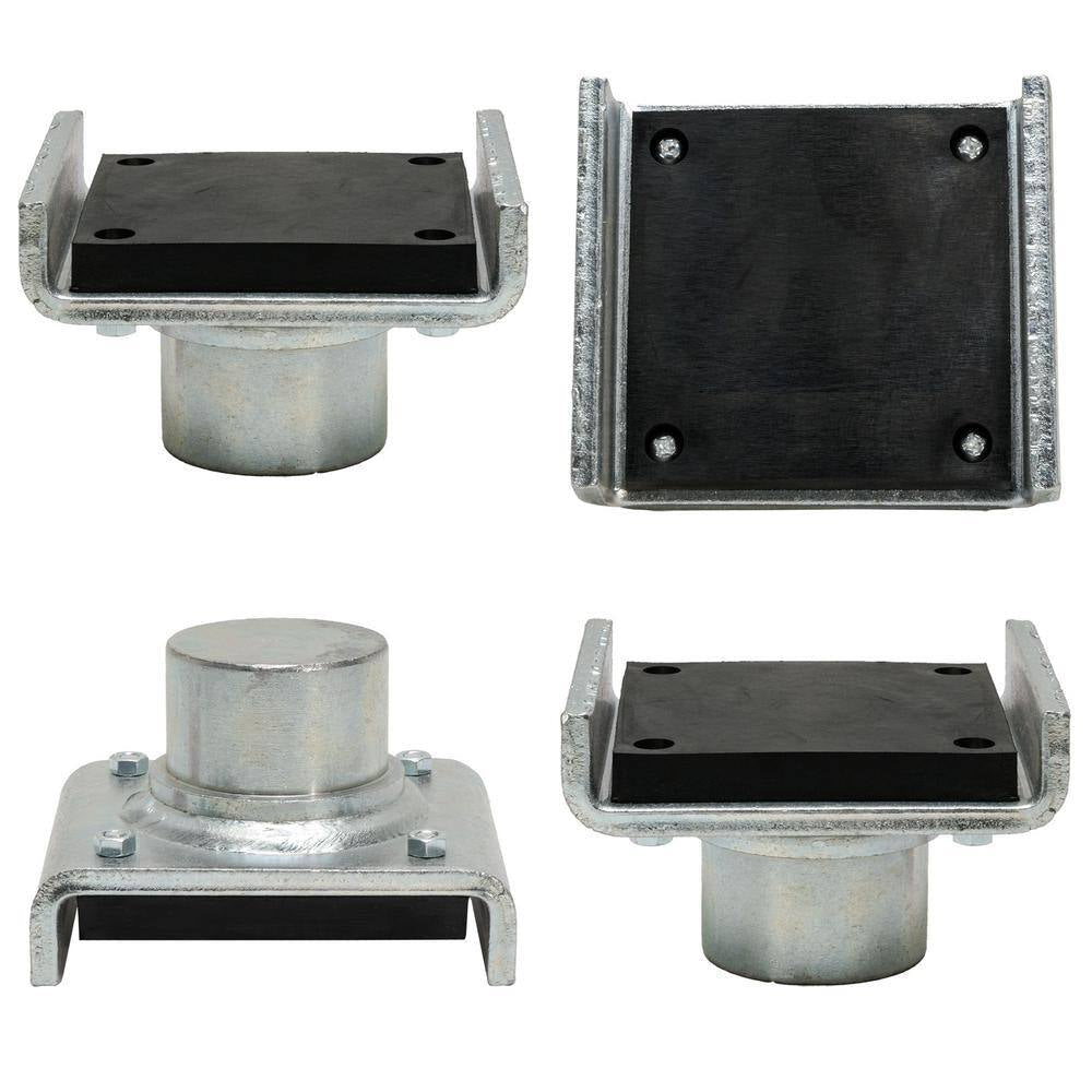 Frame Cradle Pads with 60Mm Pin for 2 Post Lifts with up to 10,000 Lb. Capacity, 4.3 In. between Flanges (Set of 4)