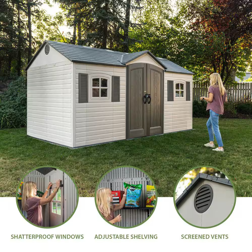 Legacy 15 Ft. W X 8 Ft. D Resin Outdoor Storage Shed (109 Sq. Ft.)