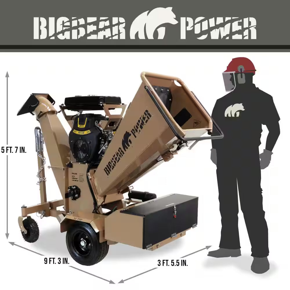Tornadic 6 In. 20 HP V-Twin Engine, Gas Powered Commercial Chipper Shredder, Self Feeding, Electric Start