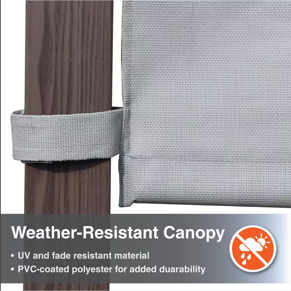 Clifton 10 Ft. X 10 Ft. Easy Assembly Tool Free Pergola with Privacy Shade