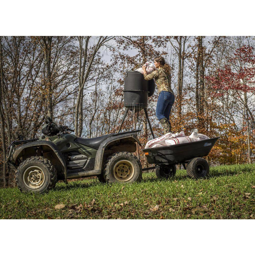 Stockman 15 Cu. Ft. to 17 Cu. Ft. Lift-Assist and Swivel Dump Cart with 18 In. Atv-Grade Run-Flat Tires