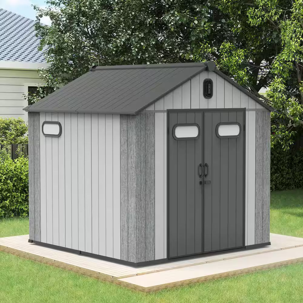 DOMI 8 Ft. X 8 Ft. Resin STORAGE SHED