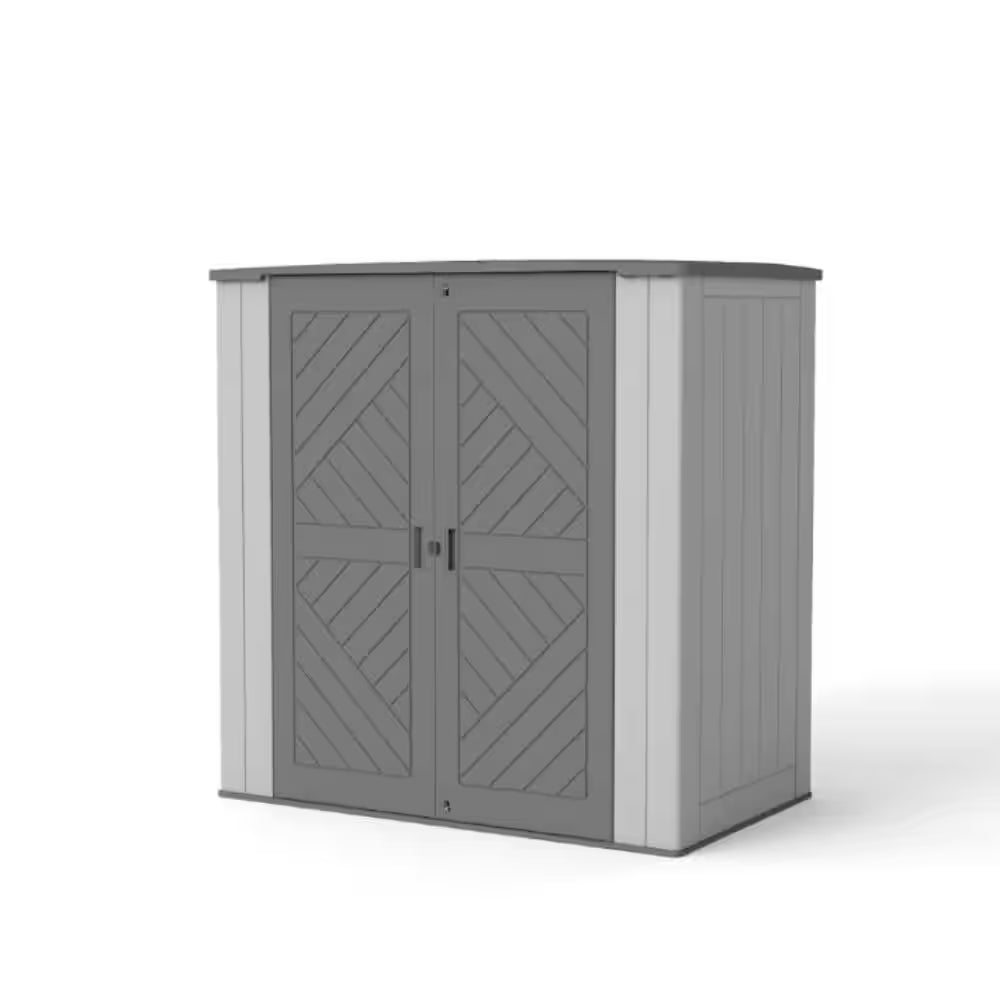 20 Sq. 6 X 4 Ft. Outdoor Resin Storage Shed, Weatherproof Durable Tool Shed, Lockable with Floor and Window