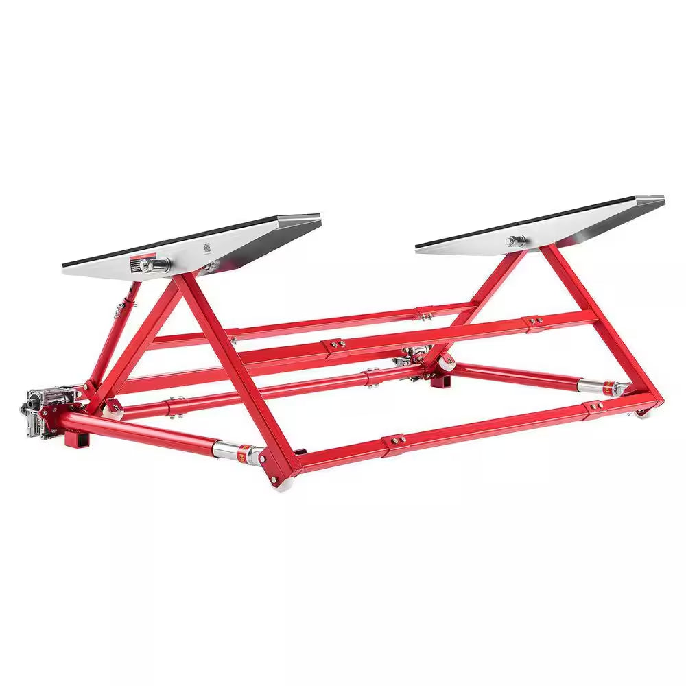 Portable Car Lift 4400 Lbs. Capacity, Durable Steel Construction with 23 In. Max Height, Adjustable Width and Wheels