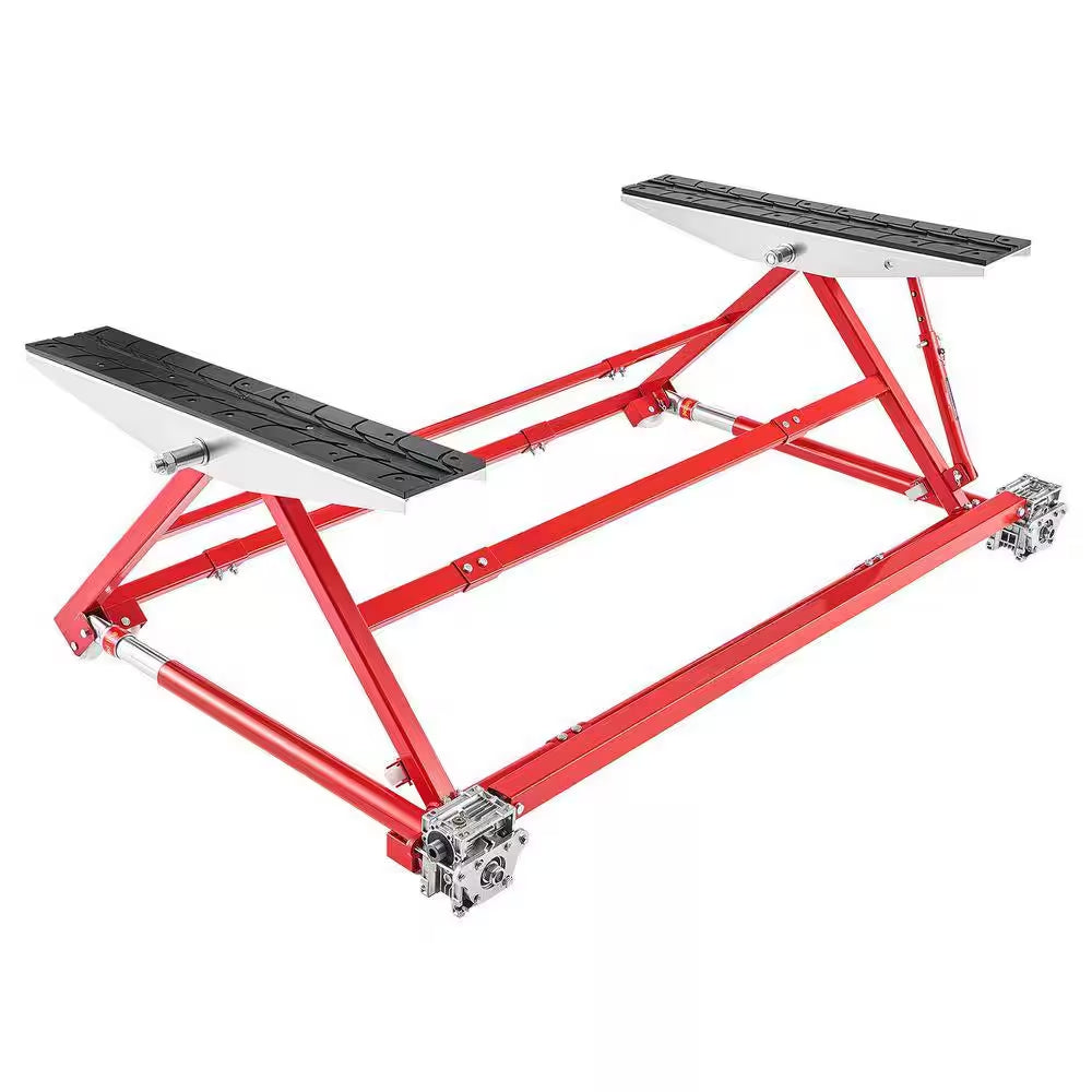 Portable Car Lift 4400 Lbs. Capacity, Durable Steel Construction with 23 In. Max Height, Adjustable Width and Wheels