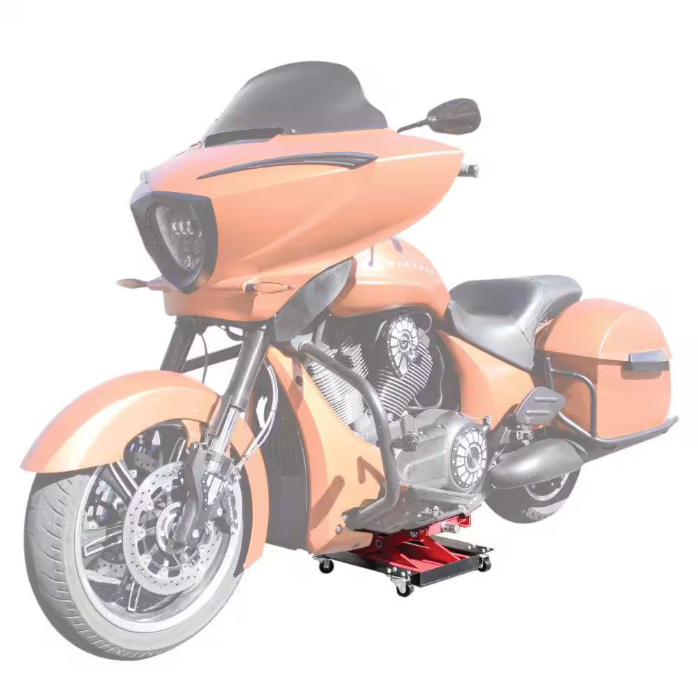 Wide Motorcycle Scissor Jack with Dolly - 1100 Lbs.