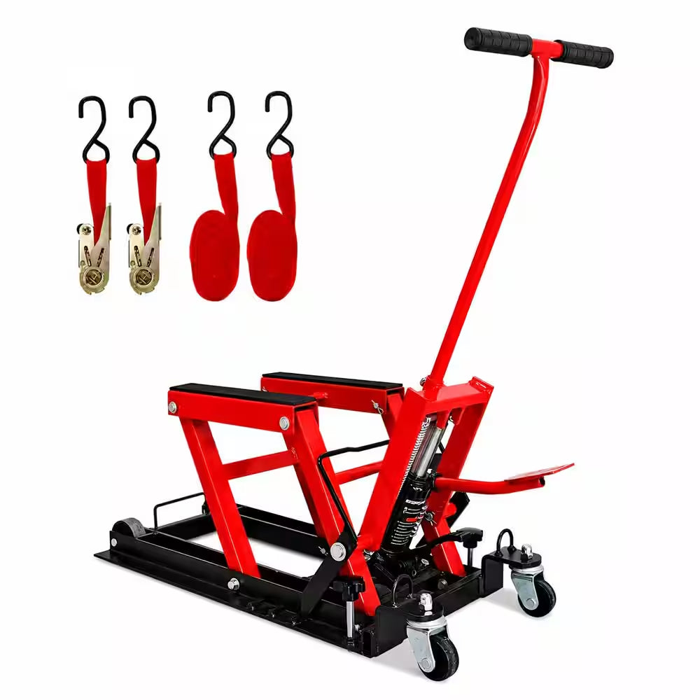 Hydraulic Motorcycle 1500 Lbs. ATV and Motorcycle Jack with Foot-Operated Lift