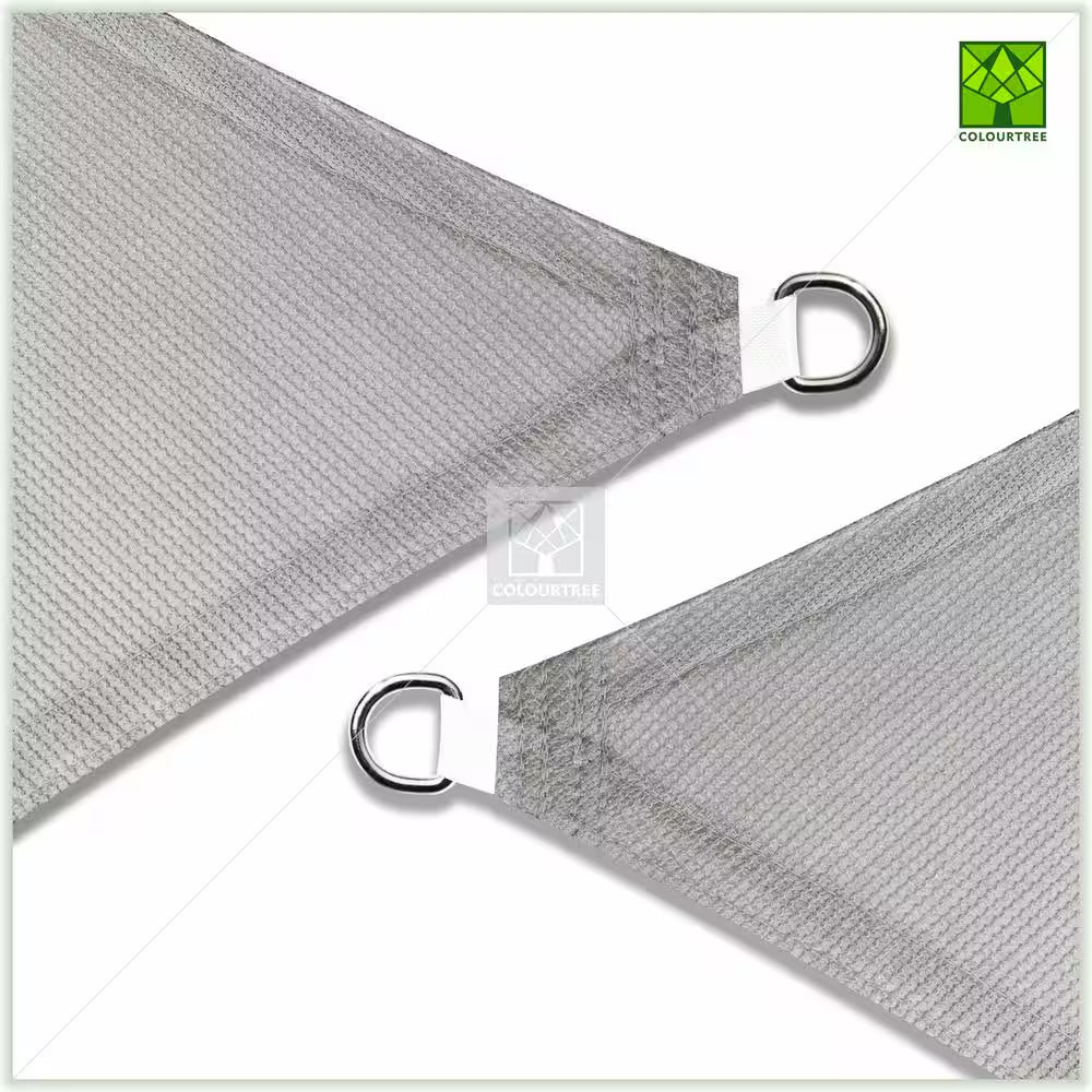 12 Ft. X 12 Ft. 190 GSM Grey Square Sun Shade Sail Screen Canopy, Outdoor Patio and Pergola Cover