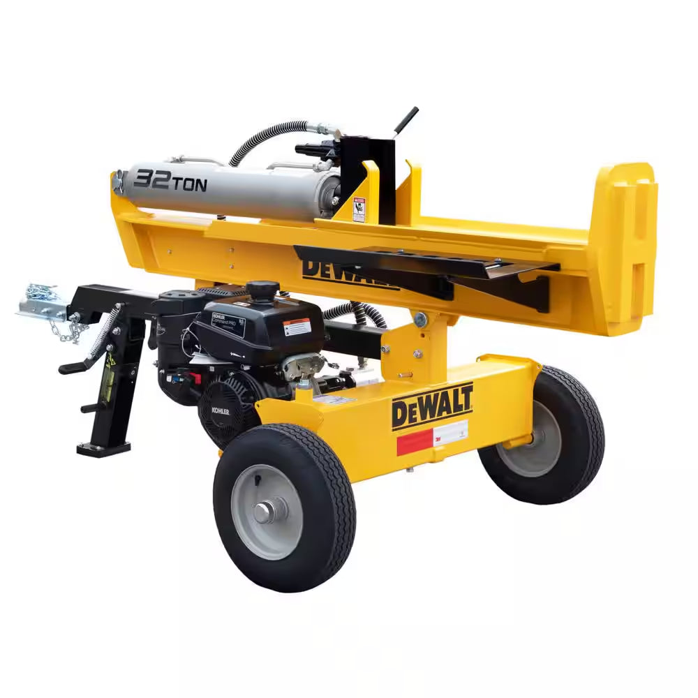 32 Ton 277Cc 9.5HP Kohler Engine Horizontal/Vertical Full Beam Hydraulic Log Splitter, Auto Return/Integrated Log Cradle