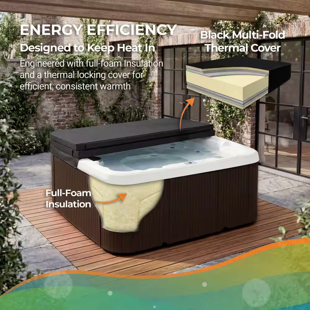 LS450DX 7-Person 22-Jet 110V Plug and Play Spa with Waterfall