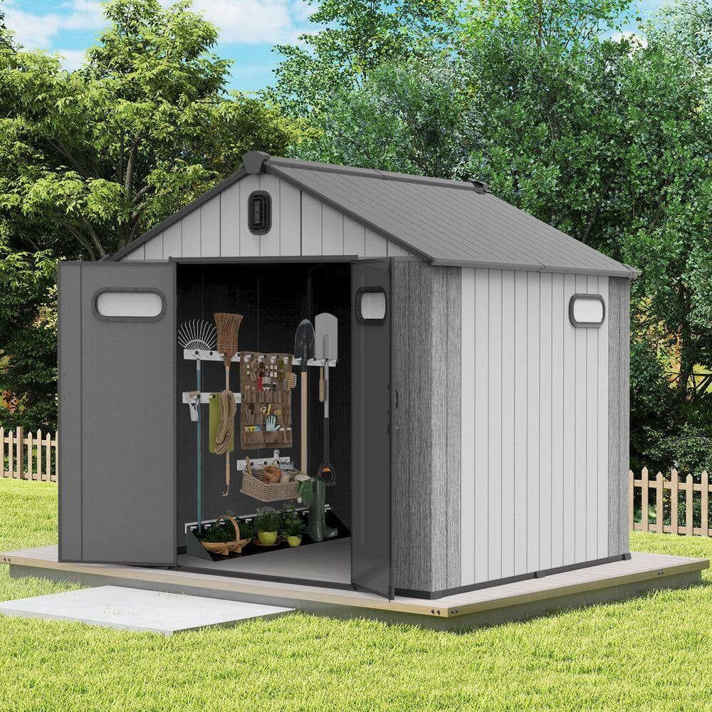 DOMI 8 Ft. X 8 Ft. Resin STORAGE SHED