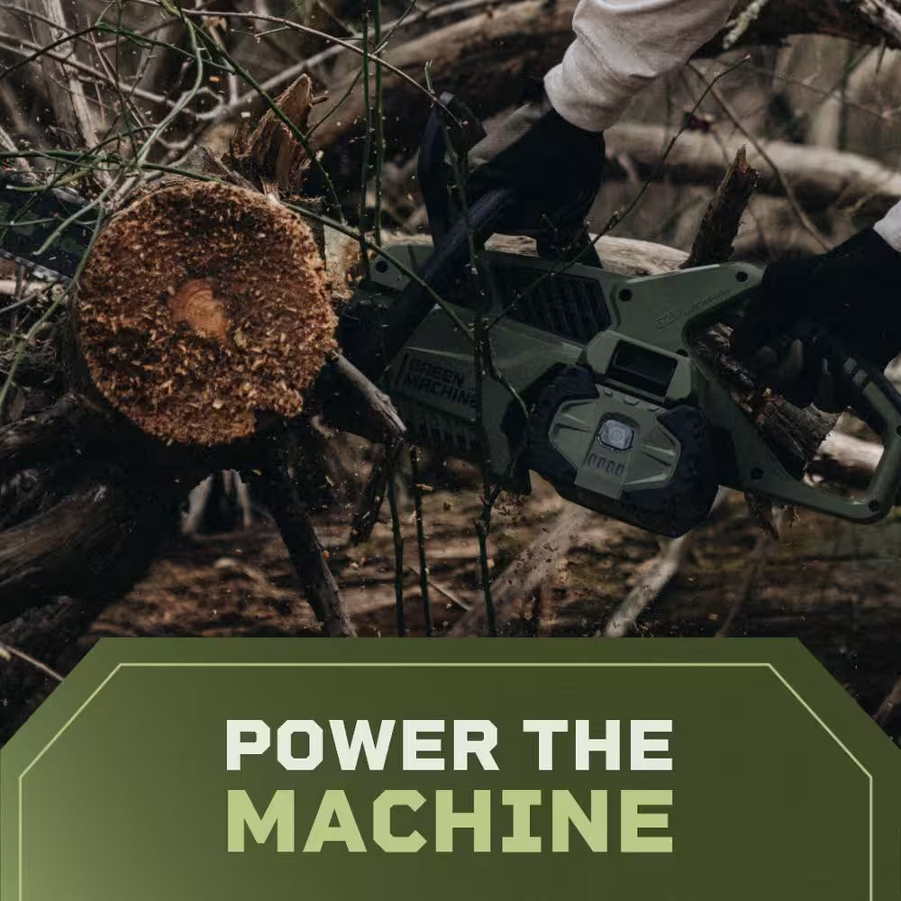 62V Brushless 16 In. Battery Chainsaw Auto-Tensioning System, Easy Trigger Start with 4 Ah Battery and Charger