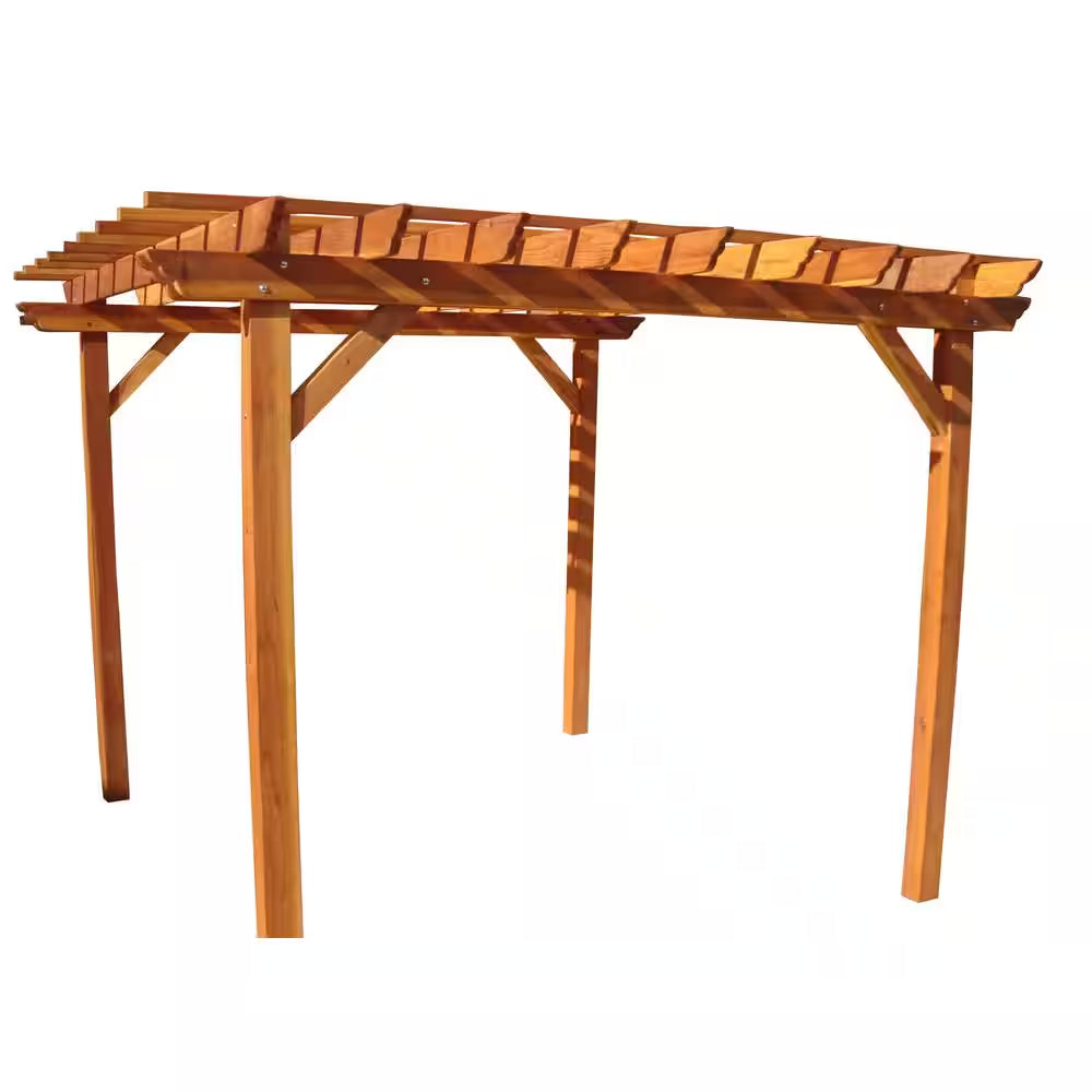 12 Ft. X 12 Ft. 1905 Super Deck Redwood Pergola