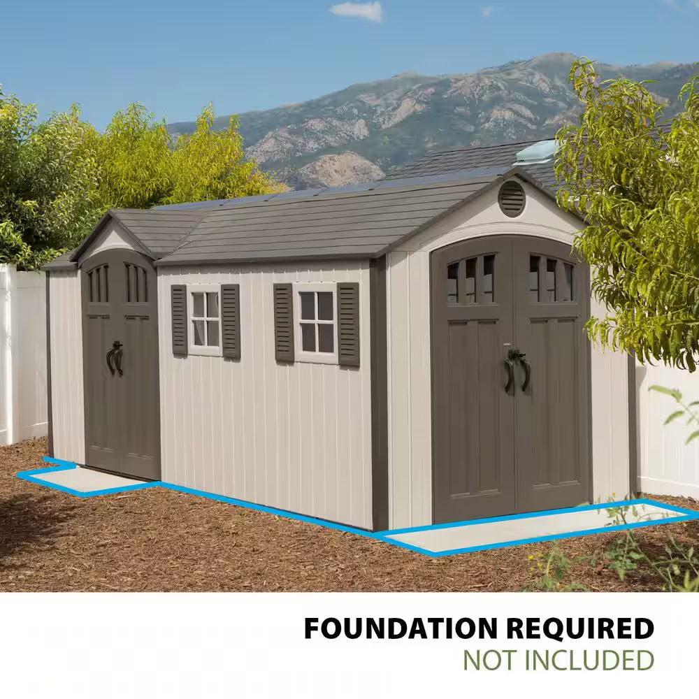 17.5 Ft. W X 8 Ft. D Resin Outdoor Storage Shed (127.5 Sq. Ft.)
