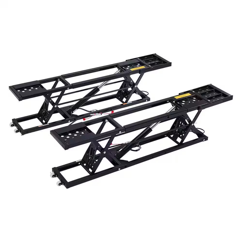 9000 Lbs. Portable Car Lift, Durable Steel Frame with 28 In. Max Height, 120-Volt Power Unit and Rubber Pads for Garage