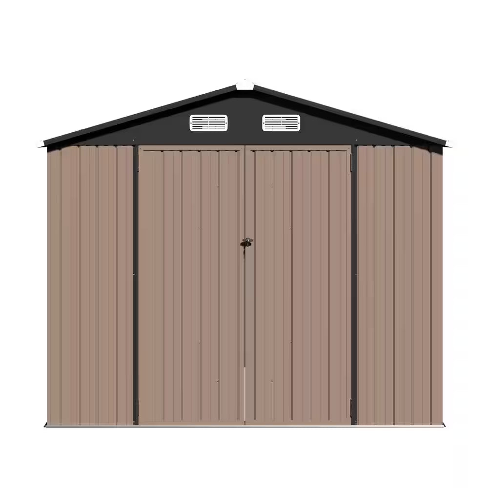 8 Ft. W X 6 Ft. D Metal Storage Shed with Vents and Lockable Door (43 Sq. Ft.)