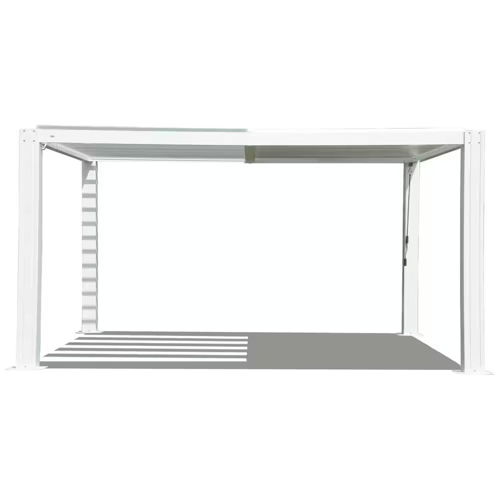 16 Ft. W X 12 Ft. D Aluminum Pergola with Two Adjustable Roof