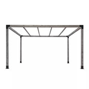 10 Ft. X 13 Ft. Outdoor Wood Pergola with Wood Stand Kit and Gray Frame