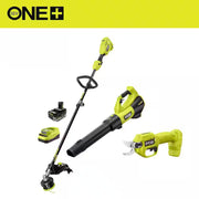 ONE+ HP 18V Brushless Cordless Attachment Capable 15" Trimmer and Blower Combo Kit W/ Pruner, 4.0 Ah Battery & Charger