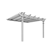 144"L X 152"W X 106"H Vinyl Freemont Attached Pergola, White, VA42044