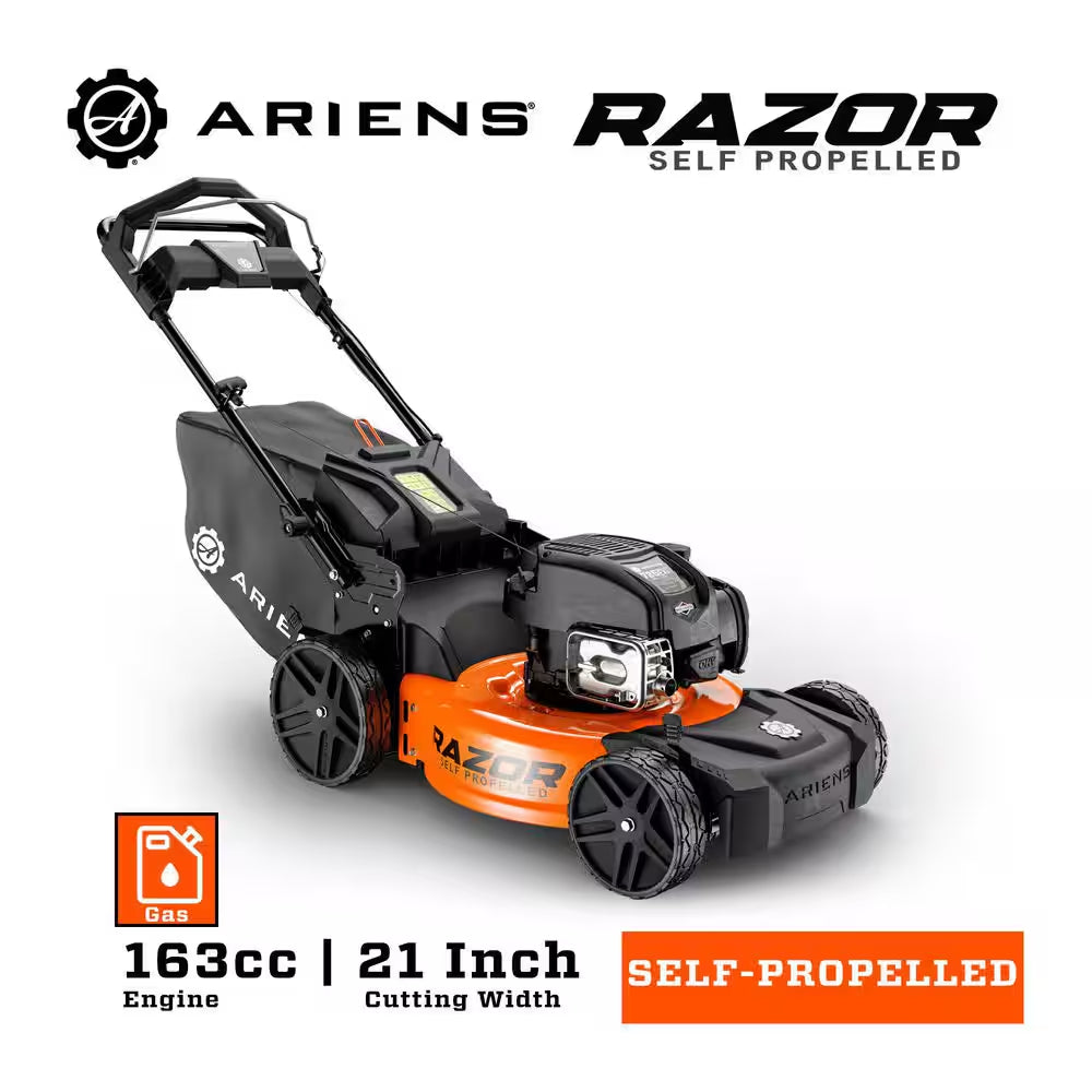 Razor Reflex 21 In. Briggs 163Cc Easy Start Gas Self-Propelled Walk behind 3-In-1 Mower with Vertical Storage