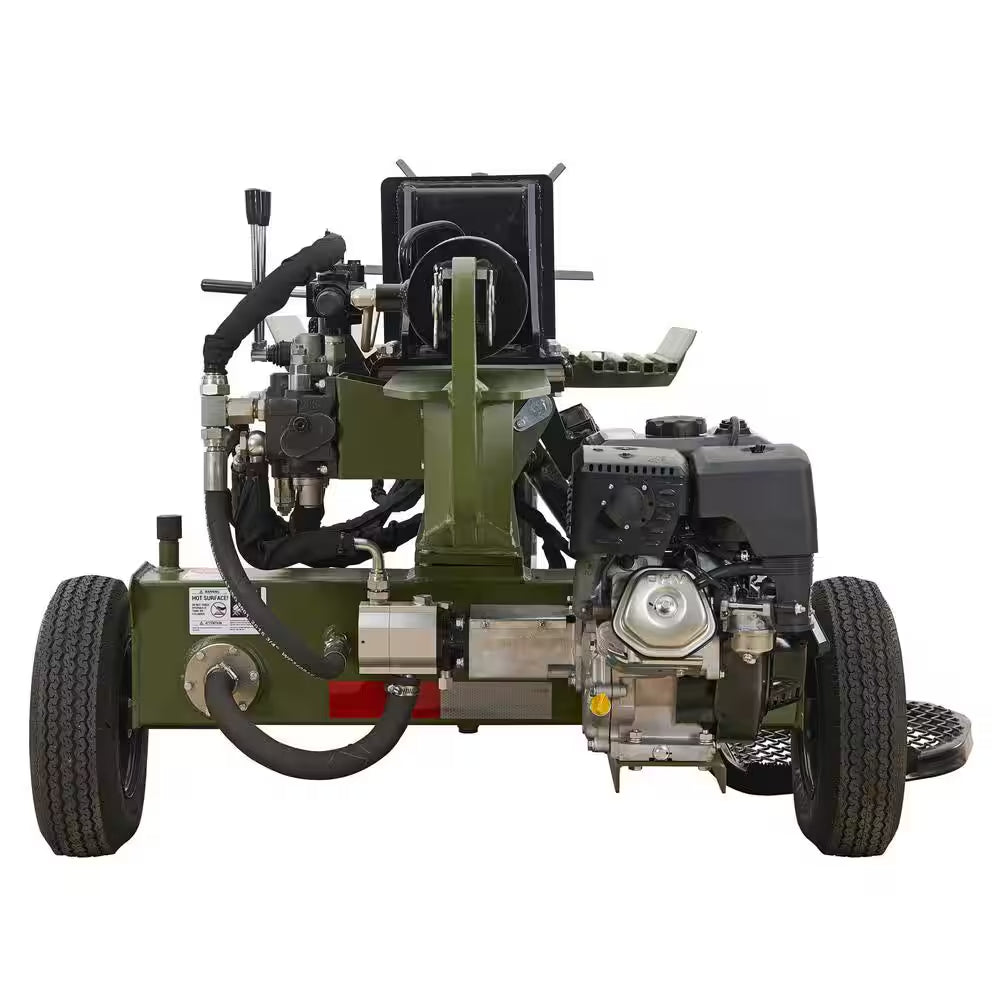 H6135FB 35-Ton 306Cc Gas 2/4/6 Way Full Beam Log Splitter with Hydraulic Log Lift