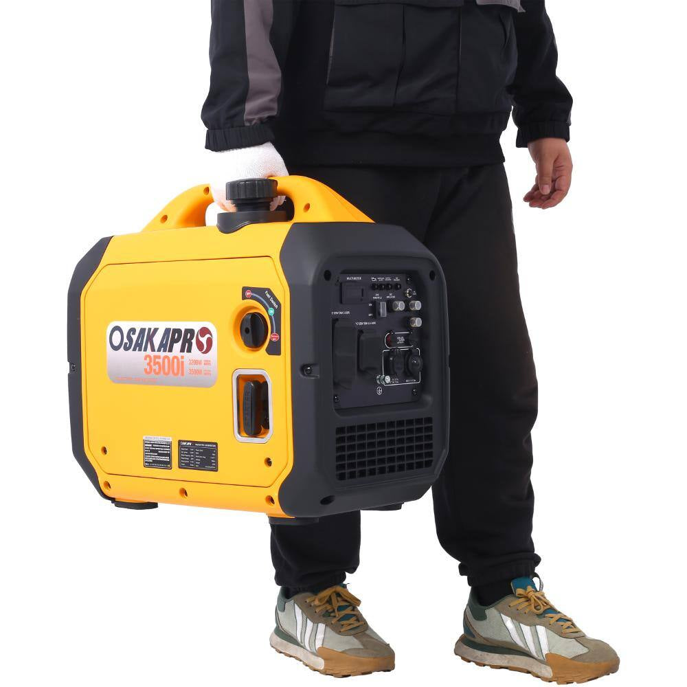3500 Watt Portable Inverter Gas Powered Generator with CO SENSOR for Home Backup Power, Outdoor Camping, RV and Trailer