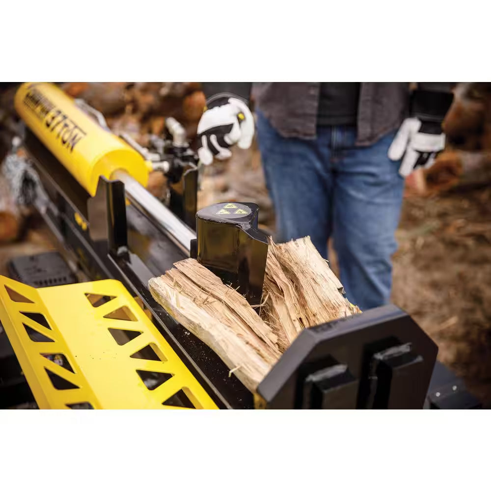 37 Ton 338Cc Full Beam Vertical/Horizontal Op and Auto Return Gas Wood Log Splitter with Oil Funnel and Hydraulic Oil