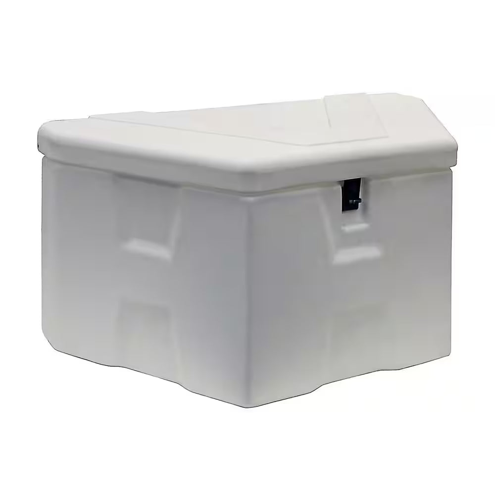 16 In. X 16 In. X 49 In. Gloss Black Steel Trailer Tongue Truck Tool Box