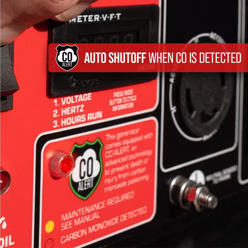 4,500-Watt/3,500-Watt 210Cc Electric Start Gas Portable Generator with CO Alert