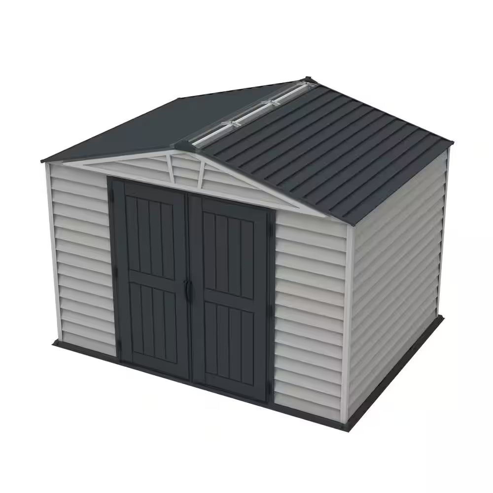 Storemax 10 Ft. X 8 Ft. Gray Vinyl Storage Plastic Shed 85 Sq. Ft.